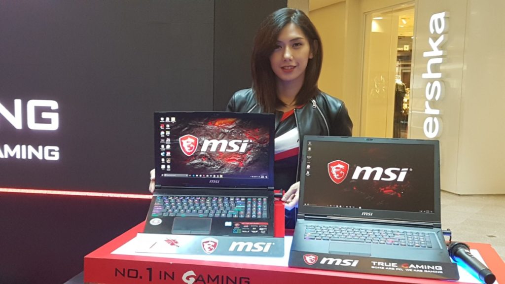 Close up of MSI Ge63vr and Ge73vr Raider notebooks
