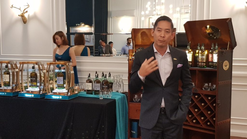 Jeremy Lee, Brand Ambassador of Diageo Malaysia sharing his experiences with The Singleton 12, 15 and 18 Year whiskies