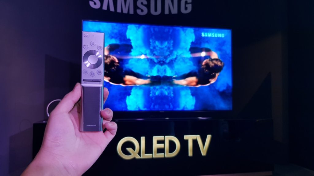 The One Remote that allows for users to control the new QLED TVs as well as connected hardware