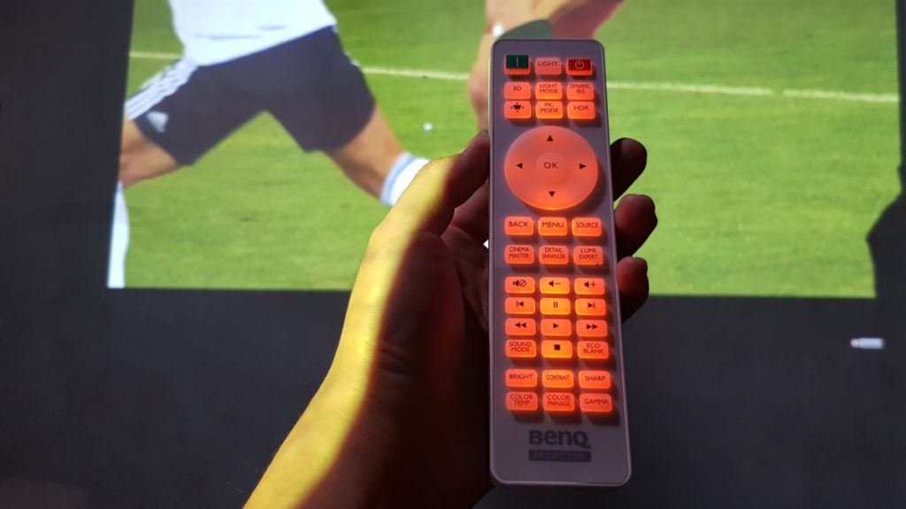 The illuminated remote control allows for you to use it easily in the dark