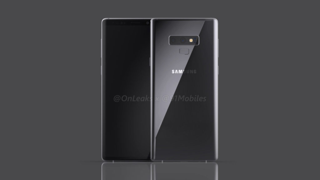 Galaxy Note9 renders surface with rear fingerprint reader 3