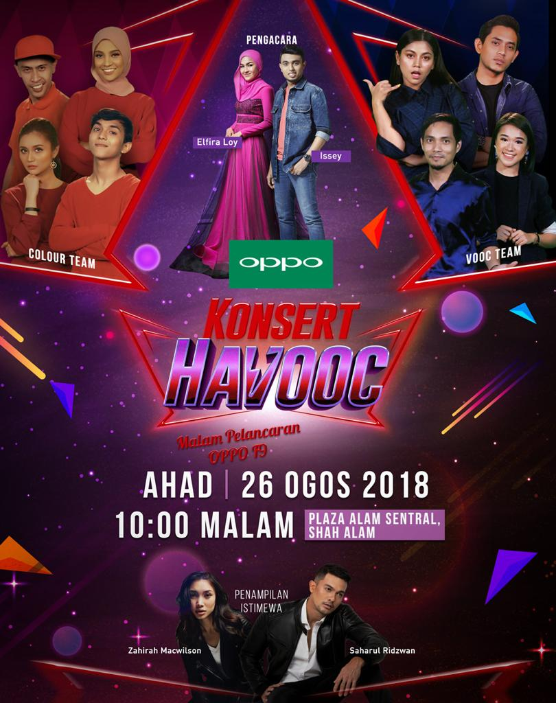 Win an OPPO F9 by voting for your favourite team at the OPPO HaVOOC concert 2