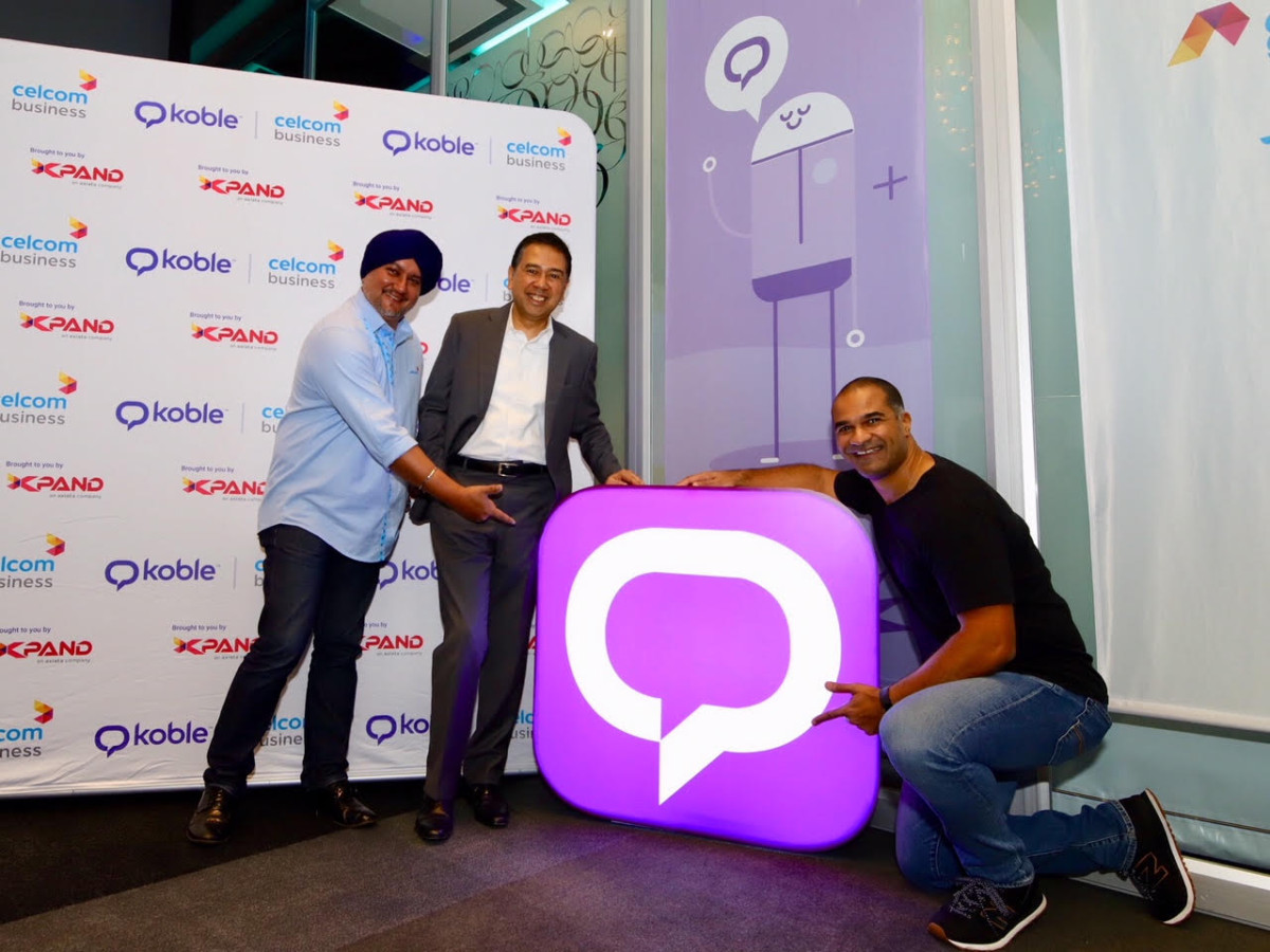 From left: Surinderdeep Singh,Head, Enterprise Business and Solution, Celcom Axiata Berhad; Asri Hassan Basri, Chief Executive Officer, Xpand; Fabrice Saporito, Koble Founder and CEO 