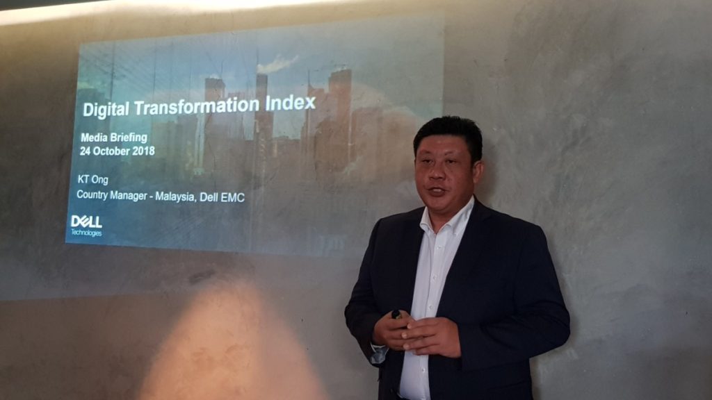 KT Ong, Country Manager - Malaysia, Dell EMC sharing the findings of the latest Dell Technologies Digital Transformation Index