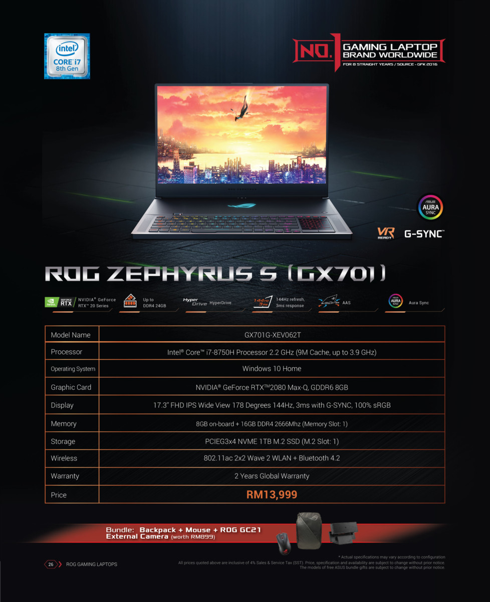 Insanely powerful ROG Zephyrus S GX701GX gaming laptop with RTX 2080 graphics can be yours for RM14,000 4