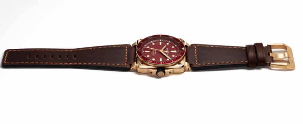 BR 03-92 Diver Red Bronze  leather