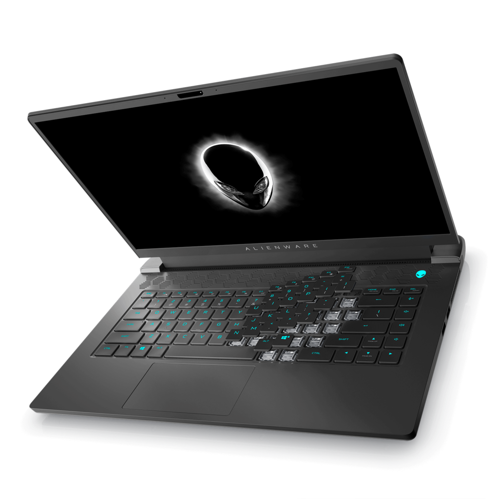 Alienware m15 R6 side top angle