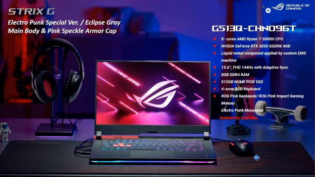 ROG Strix G Electro Punk Edition specifications