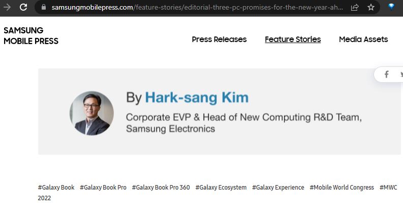 Samsung MWC 2022 Galaxy Book series