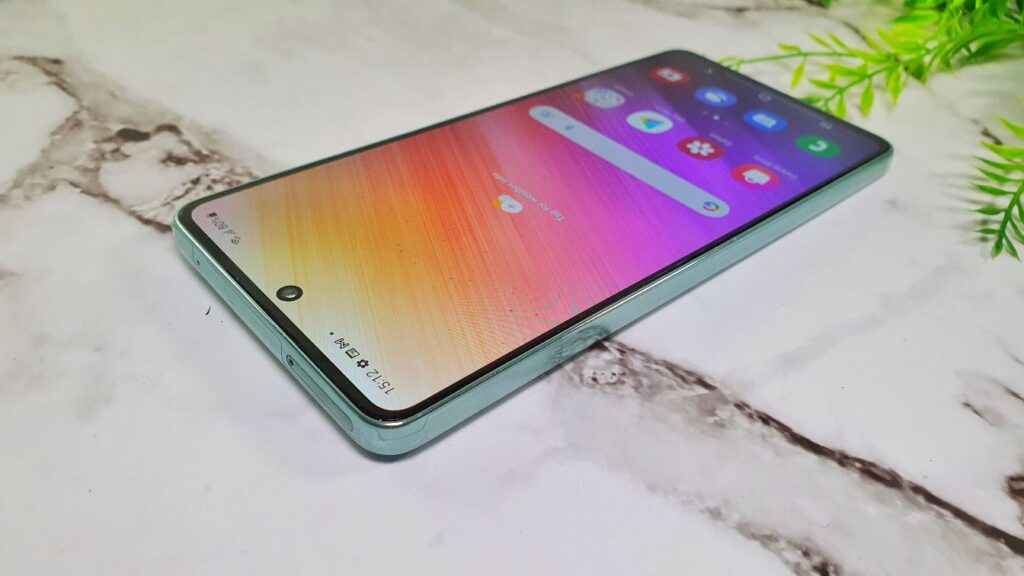 Samsung Galaxy A73 first look angled top