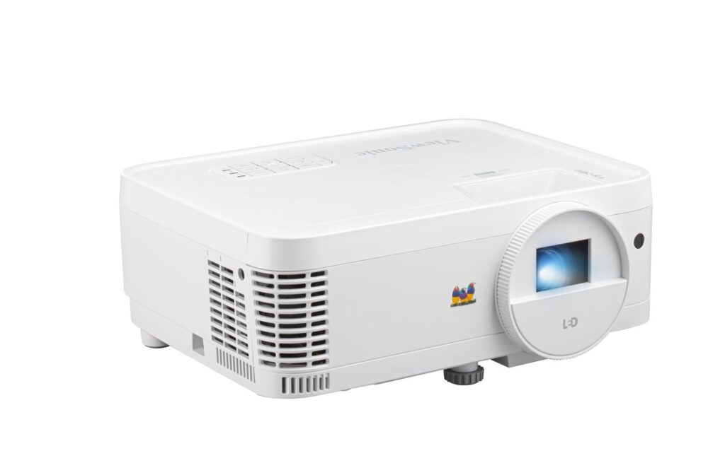  ViewSonic LS550WHE LED projector angled