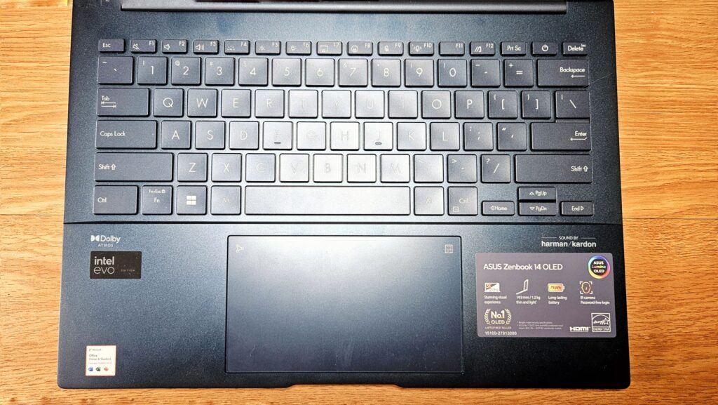 Asus Zenbook 14 OLED UX3405 Review (2024) keyboard