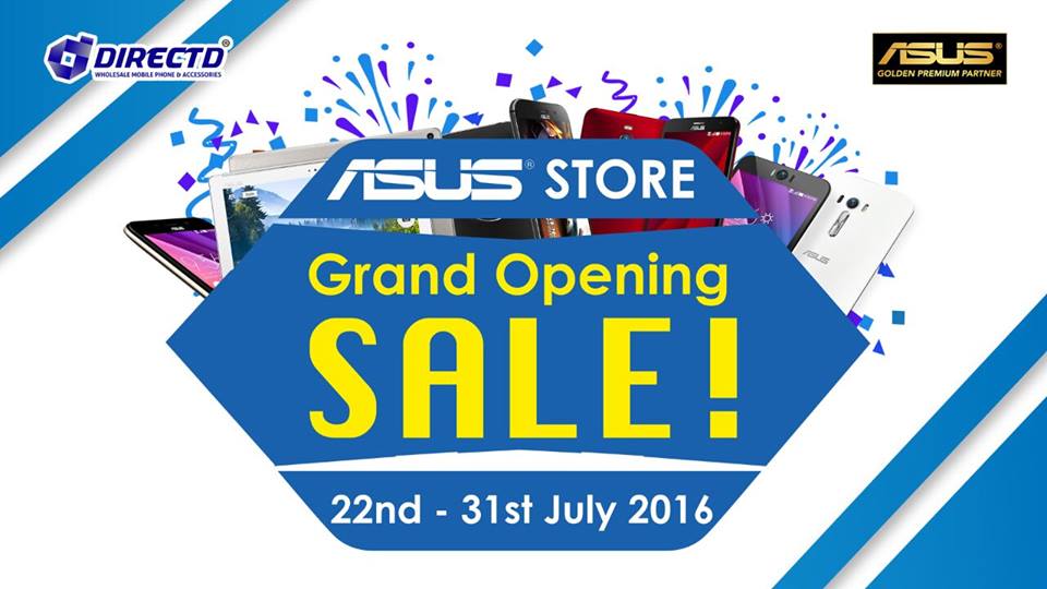 Get awesome 50% off deals at the Asus Concept store launch on 22 July 1