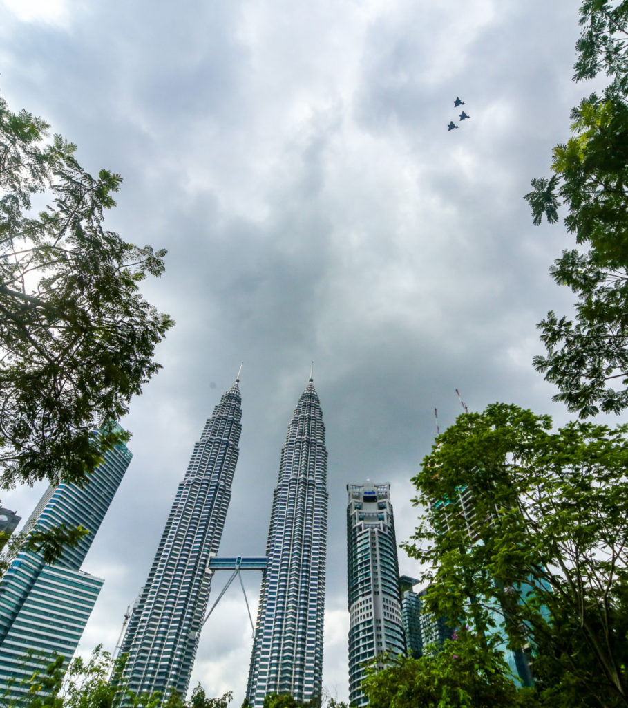 RAF Typhoons perform flypast of Petronas Twin Towers 1