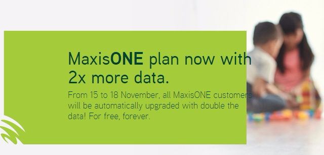 MaxisONE plan users now get double their data quota free for life 1