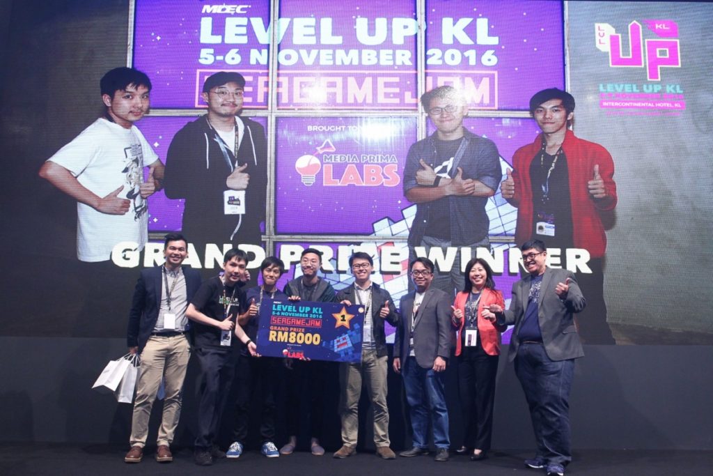 Team BOLT won the first prize for the SEA Game Jam 2016 at LEVEL UP KL