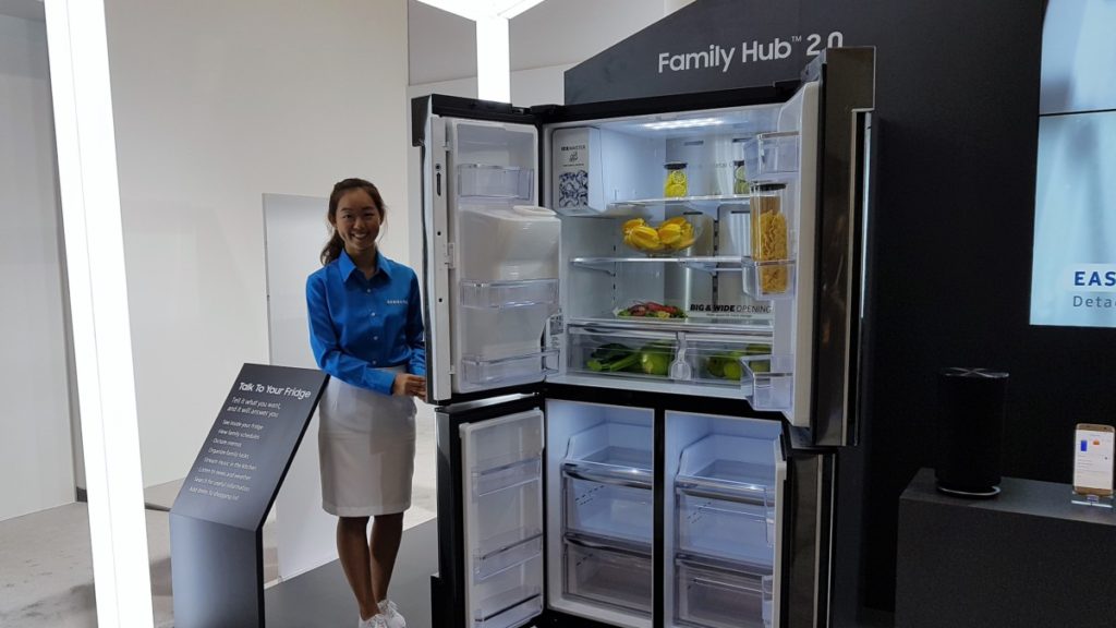 Samsung’s cool looking new Family Hub 2.0 fridge seen at SEA Forum 2017 2