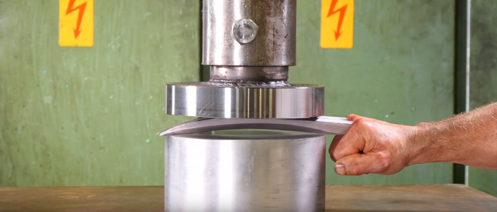 Everyone’s favourite hydraulic press finally defeated by adamantium 1