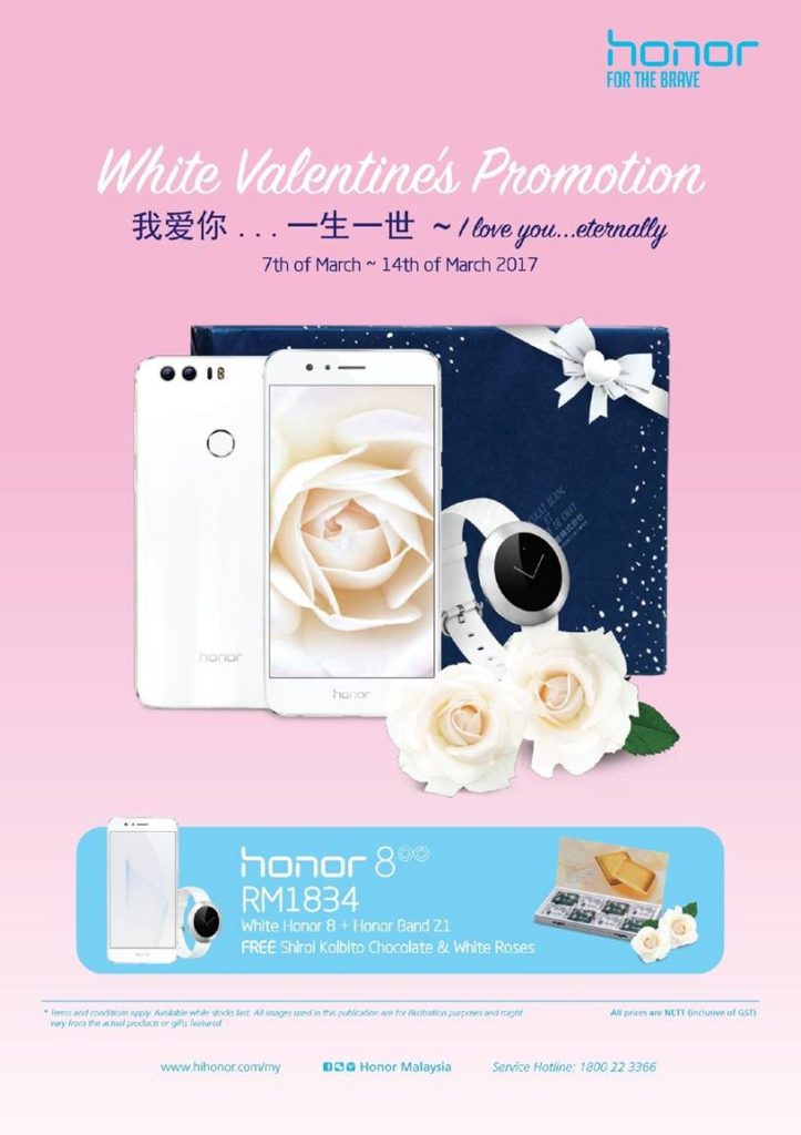 Love is in the air with the Honor 8 Pearl White special bundle 1