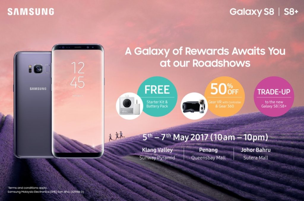 Samsung’s upcoming Galaxy S8 & S8+ roadshows to offer bargains galore and trade-in offers aplenty from 5th to 7th May 4