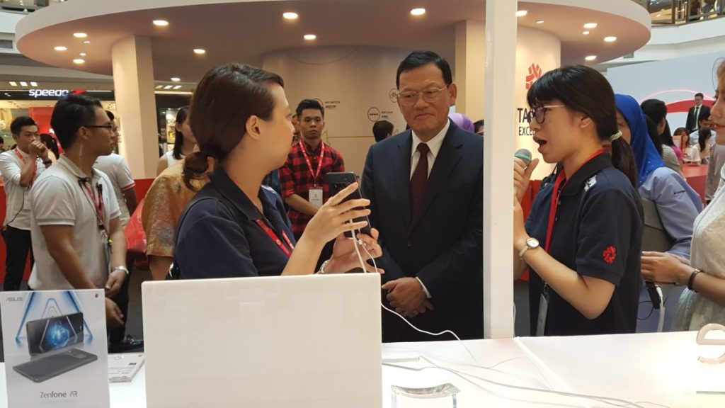 Mr James Chi-Ping Chang, Representative of the Taipei Economic and Cultural Office in Malaysia touring the exhibits at the Taiwan Excellence Pavilion