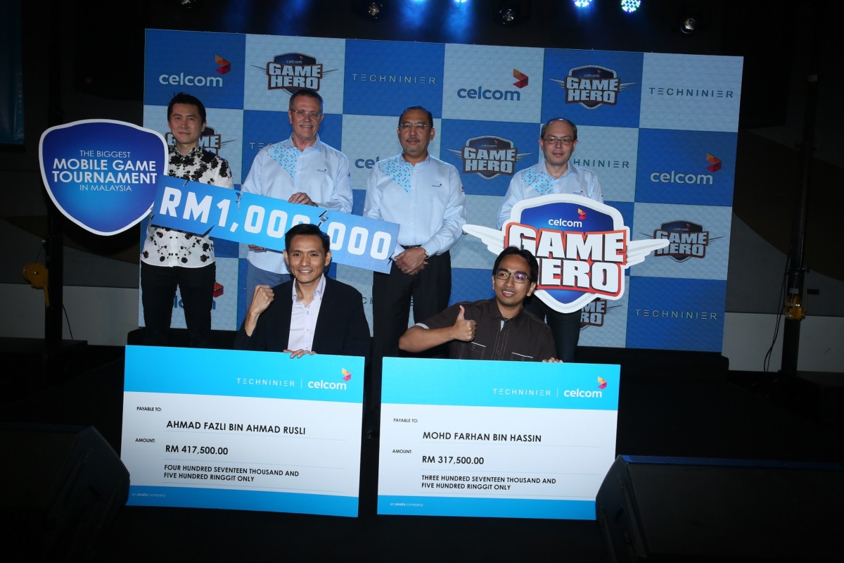 Celcom Game Hero tournament winners rewarded RM1,000,000 