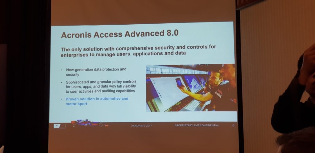 Acronis Access Advanced 8.0 offers the decisive edge for Scuderia Toro Rosso Formula 1 Team 4