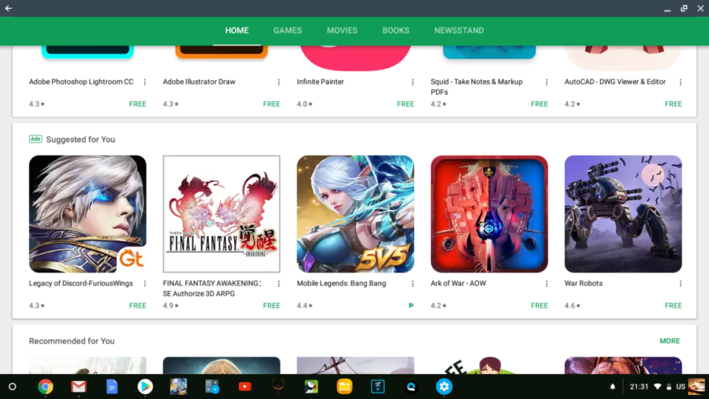 Google Play Store on Acer Chromebook R11