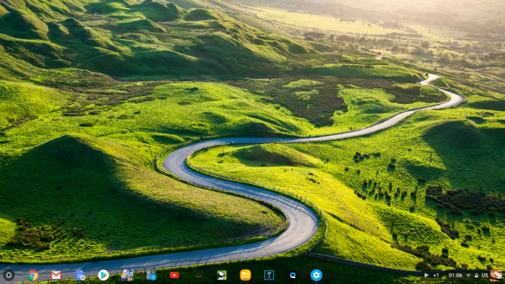 The Chrome OS desktop