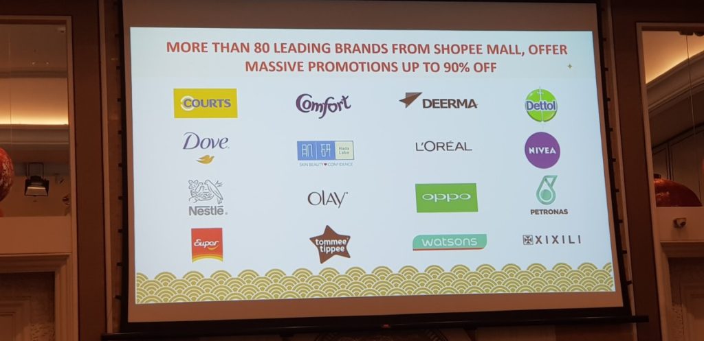 Some of the partners participating in the Wang with Shopee online sales