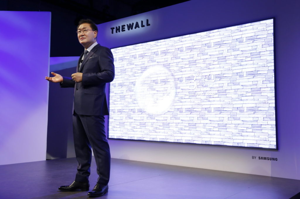 Samsung’s new 146-inch ‘The Wall’ MicroLED TV at CES 2018 has a name that matches its size 2
