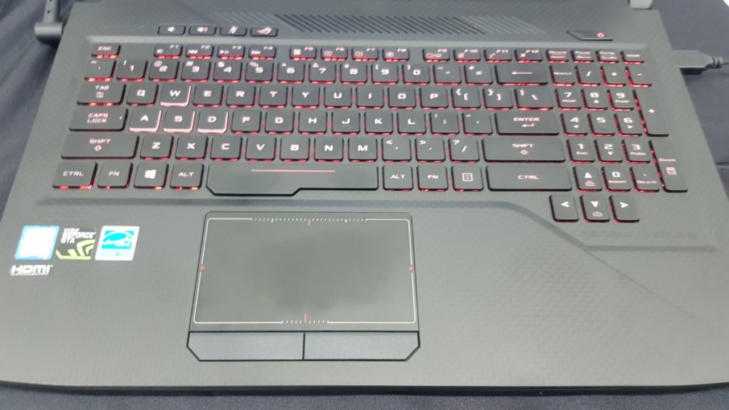 First look: Asus GL503 Strix Scar Edition keyboard