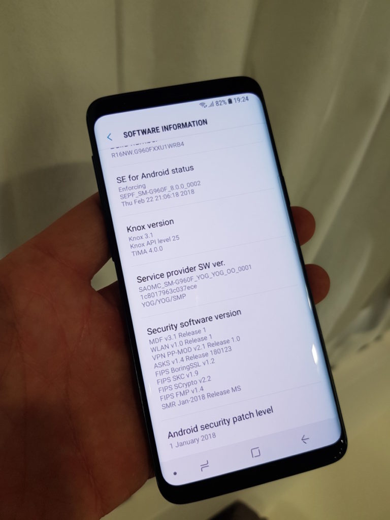 The Galaxy S9 and S9+ will run Android Oreo 8.0 out of the box
