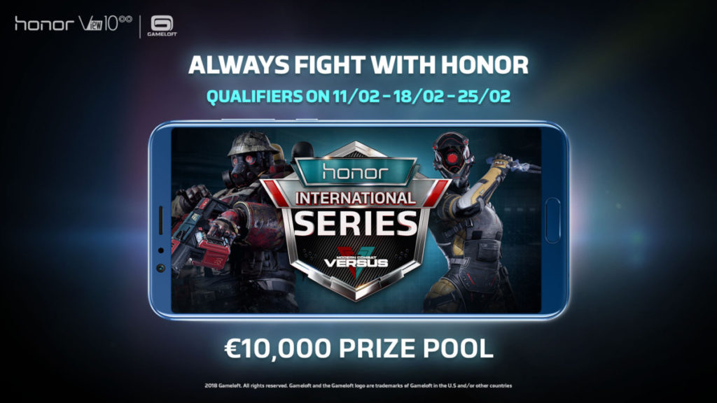 The honor View 10 is the official phone for the Modern Combat Versus honor International Series tournament 3
