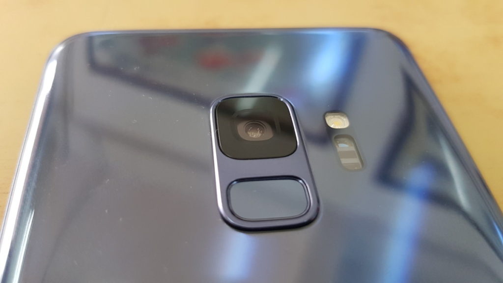 The repositioned rear fingerprint sensor on the S9 is emplaced beneath the camera and has a slight groove to make it easier to find by touch.