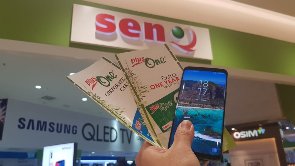 You can get an additional one year warranty if you snag your new Galaxy S9 or S9+ at SenQ and if you're part of their PlusOne membership programme