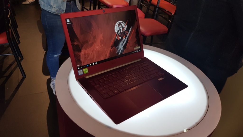 Acer Swift 3 Iron Man edition front