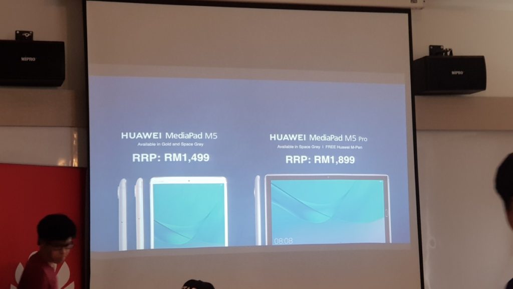 Prices for the MediaPad M5 and M5 Pro