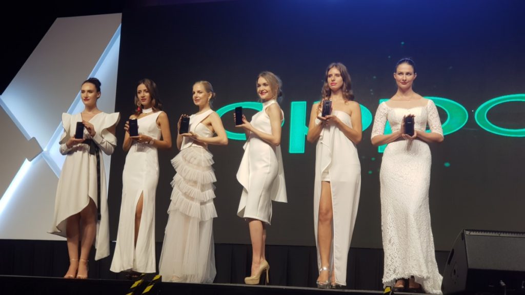 OPPO Find X models onstage