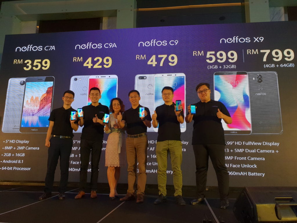 Neffos launches X9, C9, C9A and C7A phones for Malaysia 2