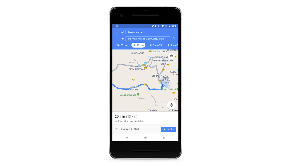 Google Maps now has a motorcycle mode for Malaysians 2
