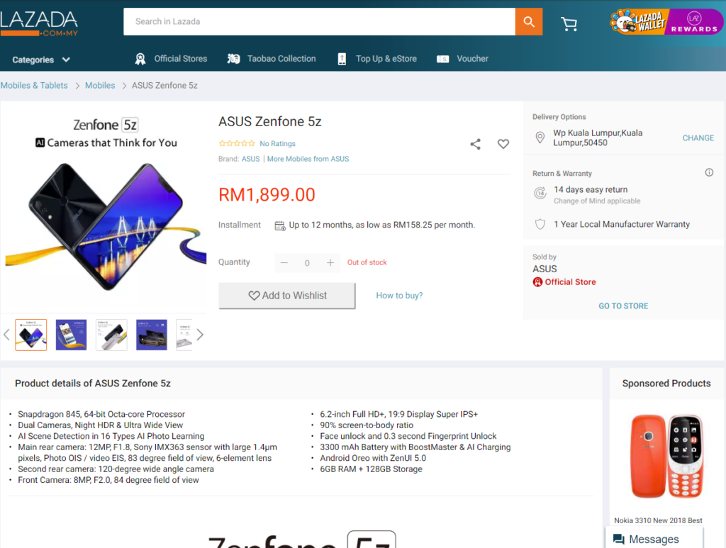 Asus Zenfone 5Z price leaks for Malaysia, it’s at RM1899 and RM2,299 2
