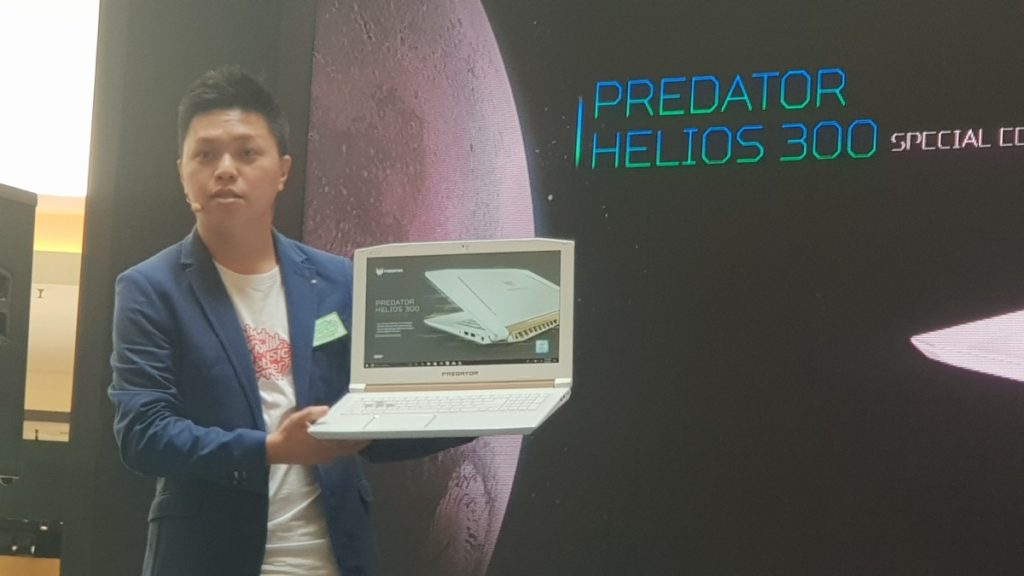 Jeffrey Lai, Acer Product Manager with the Predator Helios 300 Special Edition gaming rig