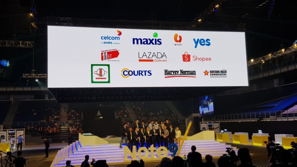 A host of participating retail partners who will carry the all new Samsung Galaxy Note9 in Malaysia