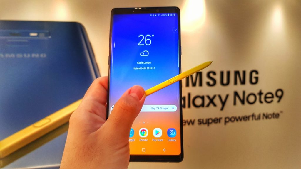 Galaxy Note9 with S Pen in Ocean Blue