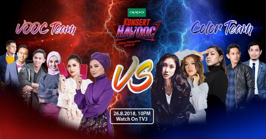 Win an OPPO F9 by voting for your favourite team at the OPPO HaVOOC concert 36