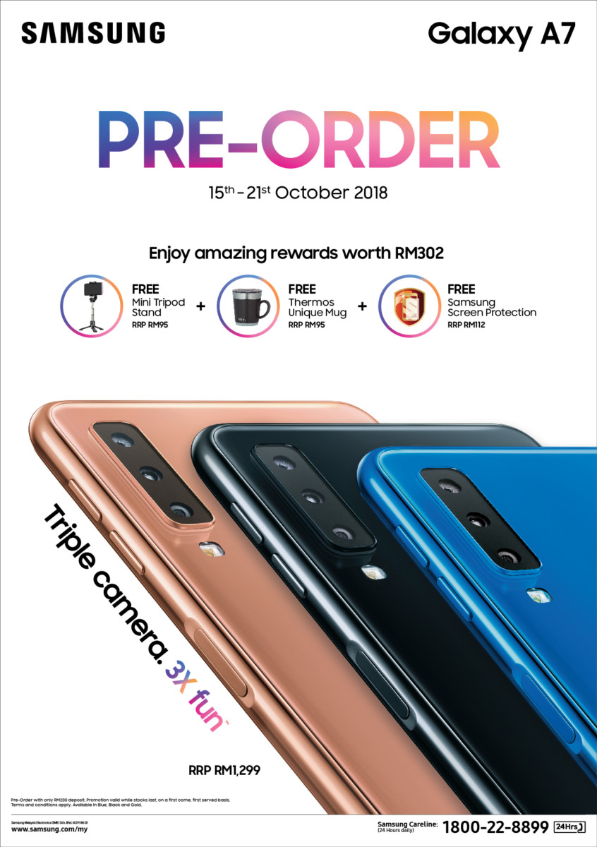 Samsung announces Galaxy A7 2018 Malaysia preorders with freebies worth RM302 2