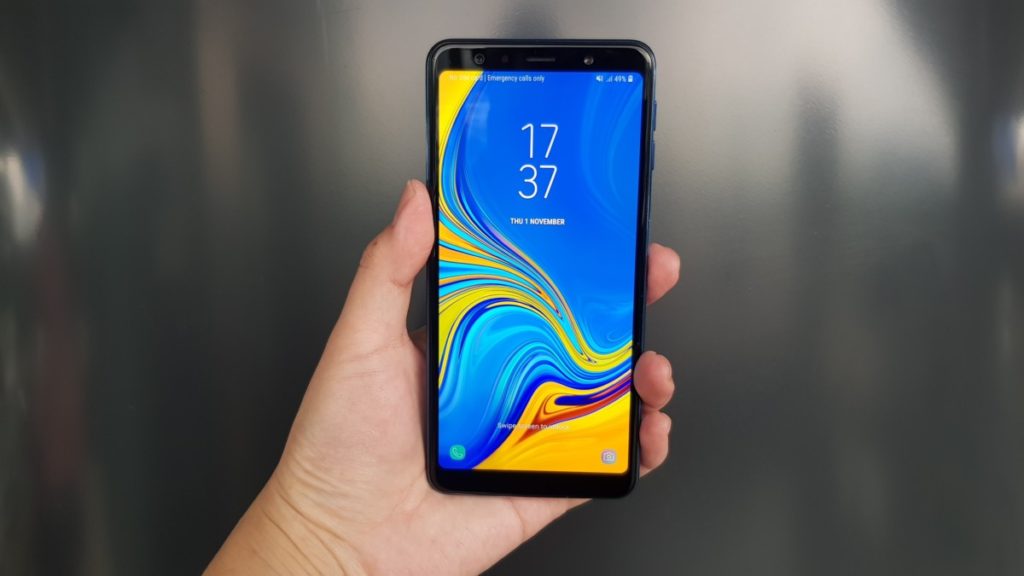 Galaxy A7 2018 front image