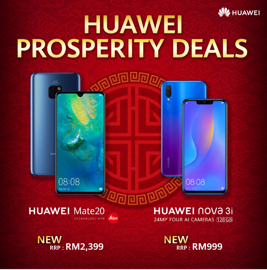 Huawei Mate 20 repriced to RM2,399, nova 3i to RM999 plus Huawei Health Treasures promo bundle debuts 2