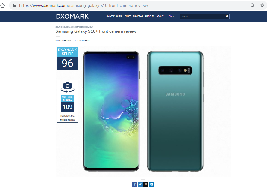 Samsung Galaxy S10+ scores pole position in DxOMark selfie camera test 2